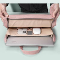 Sac pour ordinateur portable en cuir PU de luxe pour femmes et hommes, sacoche d'ordinateur imperméable, sac de voyage antichoc, sac à main pour ordinateur portable, sac fourre-tout pour ordinateur portable de bureau