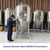 Cuve de Fermentation en Acier Inoxydable pour Stockage de Vin, Conforme aux Normes UE, Empilable, Transportable par Chariot Élévateur, Récipient Sous Pression 10000L