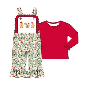 Floral Printing Christmas Mama And Baby Outfit Kids Clothes Cabinet