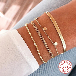 Pulsera de Serpiente Plana Simple de Plata de Ley 925 ROXI para Mujer, Estilo Moderno - Product Image 5