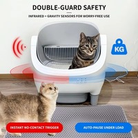 Litière pour chat électrique autonettoyante OEM avec contrôle par application programmable, sans odeur, toilette automatique, nettoyage facile, espace intérieur de 20 L
