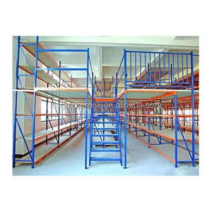 Sistem pelacakan multi-lapisan struktur baja tugas berat <span class=keywords><strong>Platform</strong></span> baja lantai Mezzanine gudang tinggi dengan tangga - Product Image 1