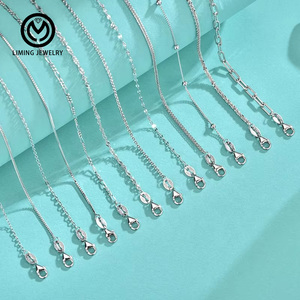 طقم سلسلة فضة إسترليني 925 بتصميم إيطالي مخصص GC01، مشبك جراد البحر، عقد قابل للتعديل بتصميم عظمة الأفعى، مجوهرات عصرية - Product Image 2