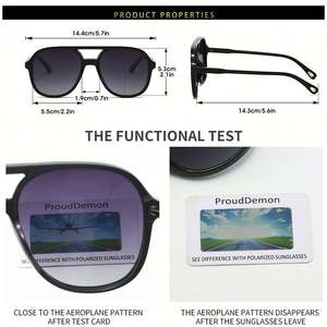 Lunettes de soleil aviateur polarisées UV400 à grande monture, motif léopard, personnalisables avec logo, pour hommes et femmes, idéales pour la conduite - Collection 2025 - Product Image 6