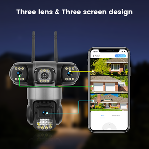 Outdoor Waterproof 6MP 3K 4G <strong>Network</strong> <strong>Camera</strong> Three Lens V380 Pro Cctv <strong>Camera</strong> Two Way Audio Auto Tracking Wifi <strong>Security</strong> <strong>Camera</strong> - Product Image 3