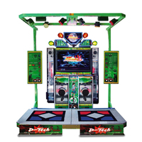 Kuermai Meilleure Vente Machine de Jeu Vidéo d'Arcade à Monnayeur pour Deux Joueurs, Machine de Danse à Deux Joueurs, Cadre en Bois Personnalisable