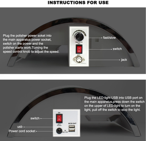 6 en 1 30000RPM perceuse à ongles électrique polisseuse nettoyeur de poussière d'ongles Machine d'aspiration sous vide lime à ongles <span class=keywords><strong>Gel</strong></span> séchage sèche-manucure dispositif - Product Image 5