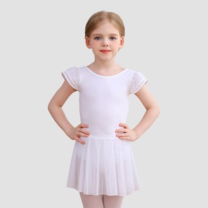Justaucorps de danse pour filles, robe de ballet à manches volantées, jupe amovible, en coton, pour la performance et l'entraînement - Product Image 6