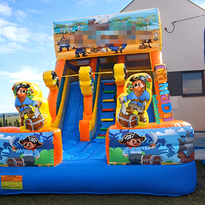 Tobogán de PVC de 0.55mm de Doble Carril con Temática de Tribus Salvajes para Parque de Atracciones con Soplador, Precio Económico para Niños y Adultos - Product Image 4