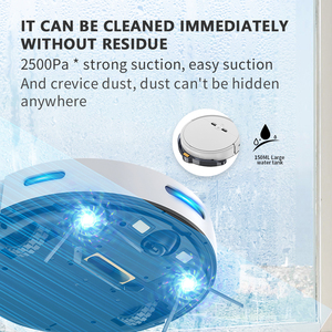 Robot hút bụi thông minh không dây GEERLEPOL, điều hướng bằng con quay hồi chuyển, lọc HEPA, lau ướt/khô, dùng trong gia đình - Product Image 5