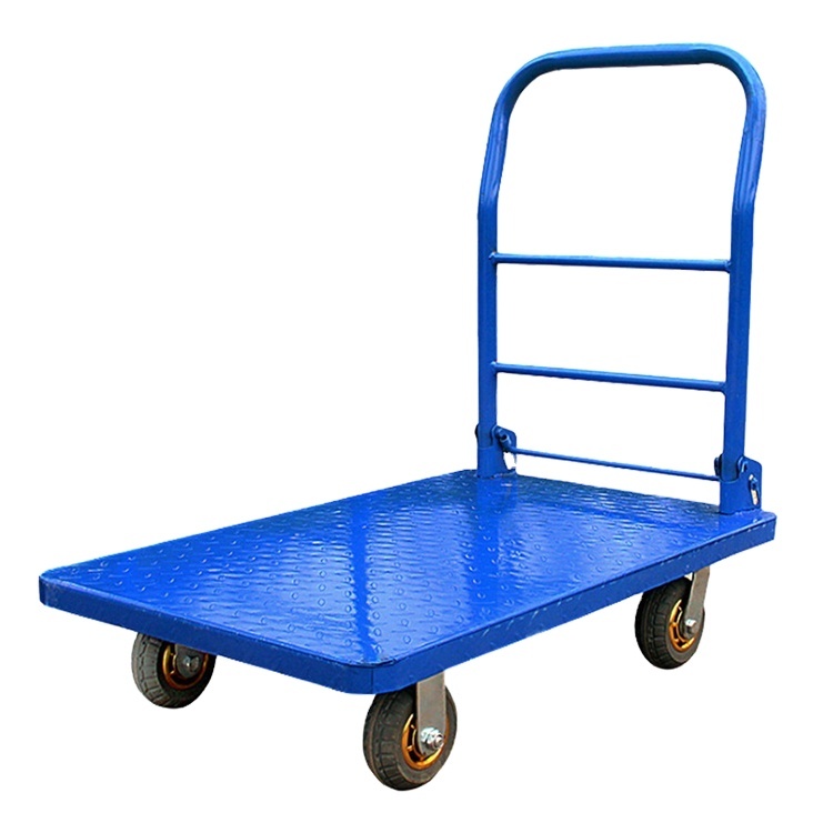 Flatbed Trolley with Folding Handle Carrier