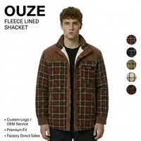 Veste d'hiver 2023 pour homme, chaude, à carreaux, logo personnalisé, coton épais, chemise de sport, automne-hiver, veste chaude pour homme