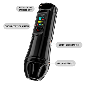 Wireless Tattoo <b>Pen</b> Machine Brushless Motor 2pcs 2000mAh Smart HD Power Supply Battery Rotary <b>Pen</b> - Product Image 4