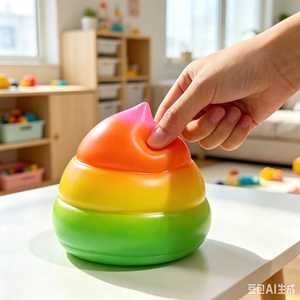 Giocattolo Squishy a Forma di <span class=keywords><strong>Cacca</strong></span> Arcobaleno Gigante, Bestseller, Palla Antistress a Lenta Risalita - Product Image 2