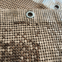 Fourniture d'usine Sequin Iron Wire Mesh Rideau en maille métallique souple Chaîne colorée Mail pour la décoration de la maison