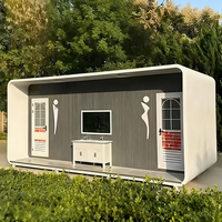 Salle de bain mobile écologique durable en acier moderne pour l'extérieur, conteneur de salle de bain, utilisation en école, appartement, facile