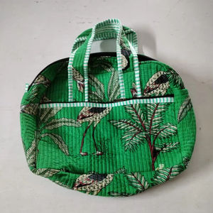 Bolsa de Viaje de Fin de Semana de Lujo con Diseño de Patchwork, Bolsa de Lona Acolchada con Estampado de Bloques de Algodón, Gran Capacidad, Duradera, para Deportes, Viajes, Gimnasio, Yoga - Product Image 1