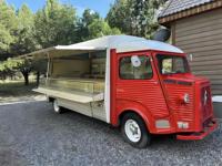 Trailer Truk Makanan Citroen Retro Elektrik Kustom dengan Mesin Pembuat Arum Manis Komersial untuk Jualan Permen di Pusat Perbelanjaan