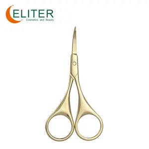 Eliter Hot Sell In Stock Curve Tip Stainless Steel Cuticle Scissors Curved Cuticle Micro Scissors Nail Cuticle Scissor