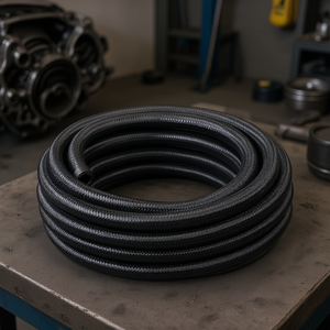 Kit de conduites de carburant 6AN, 20 pieds, en nylon tressé en acier inoxydable, avec raccord pivotant de 0,34 pouce pour huile, gaz, diesel, 12 embouts - Product Image 2