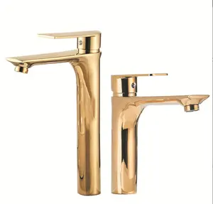 Deluxe Single Handle Copper Alloy Vertical Faucet Basin Mixer Bathroom Basin Faucet Quality