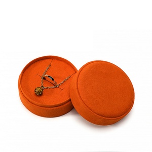 High Quality Flannel Round Jewelry <b>Boxes</b> for Convenient Necklace and Ring Display & <b>Storage</b> - Product Image 5