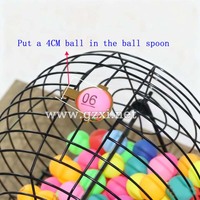Ensemble de jeu de bingo rotatif en métal avec cage à 75, 90 ou 100 boules pour usage universel