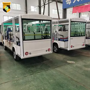 Geavanceerde Luxe 72V Shuttle Toeristentrein 14 Sets Volwassen Stad Sightseeing Voertuig Elektrische Shuttle Schoolbus