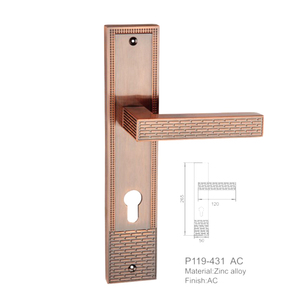 Qualité européenne Simple design italien en laiton cuivre levier intérieur poignées de porte - Product Image 5