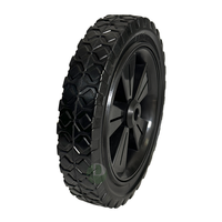 Roues en caoutchouc de 7 pouces de haute qualité Pneus texturés rhombiques Roues creuses à noyau en plastique Roulettes silencieuses et résistantes à l'usure