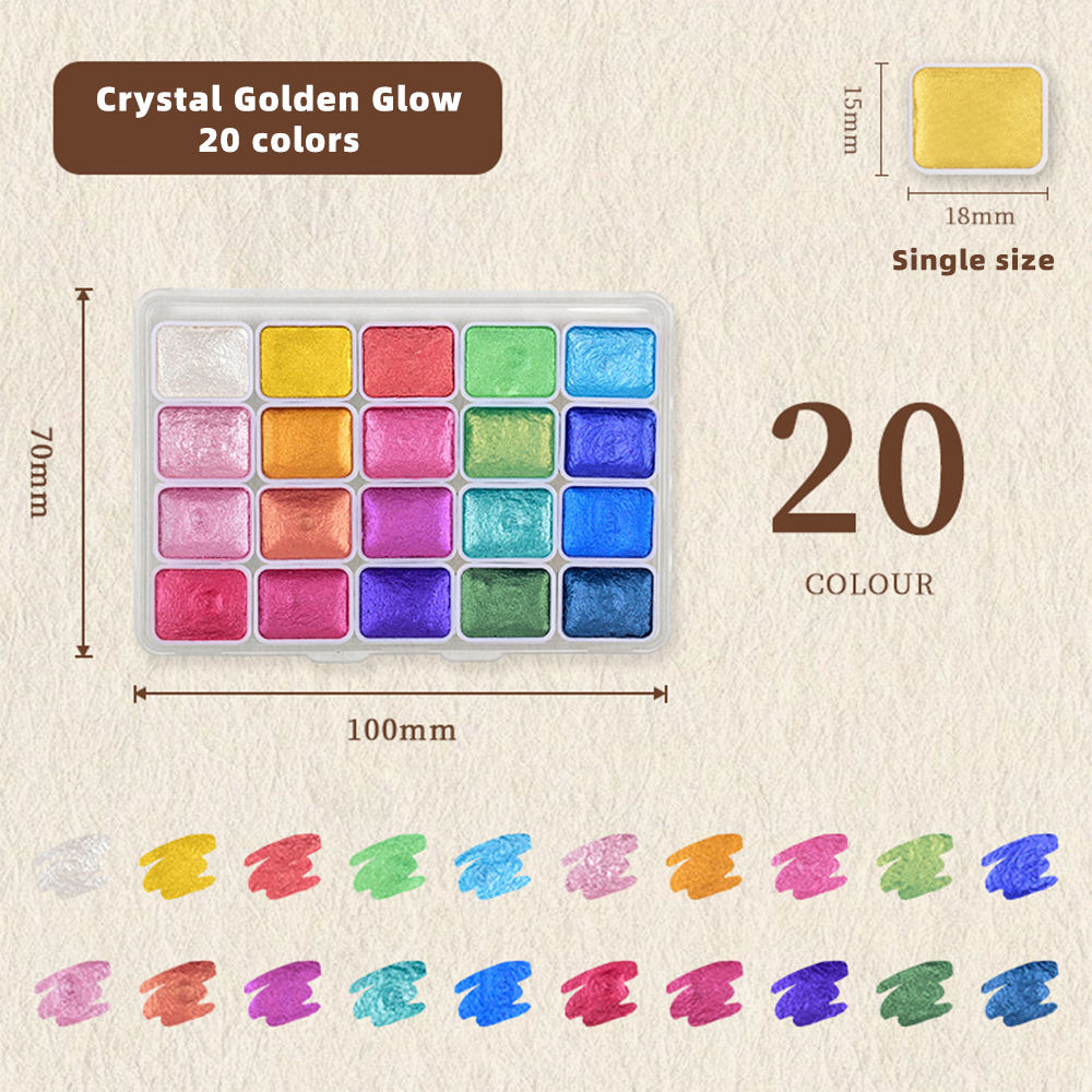 Crystal Golden Glow 20 couleurs