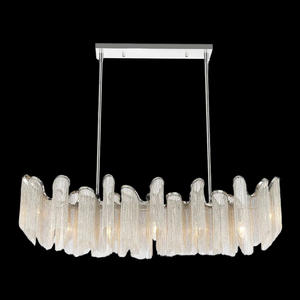 Элегантная Высококачественная алюминиевая цепочка с кисточкой, обеденный стол, люстра, прямоугольная хромированная Серебряная цепочка, люстра для свадебного стола - Product Image 2