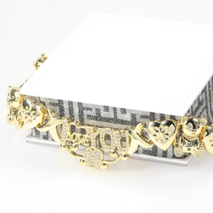 <span class=keywords><strong>Collana</strong></span> all'Ingrosso per Donne <span class=keywords><strong>con</strong></span> <span class=keywords><strong>Grande</strong></span> <span class=keywords><strong>Cuore</strong></span> 'TI AMO' Abbracci e Baci Gioielli XOXO in Cristallo - Product Image 4