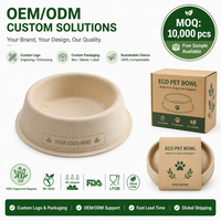 Bol d'alimentation durable en bagasse jetable pour animaux de compagnie, pour la maison, le chenil et les soins des animaux