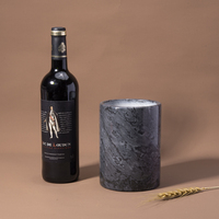 Seau à glace en marbre naturel personnalisé de luxe pour champagne bière boisson refroidissement vin ktv fête refroidisseur de vin en marbre