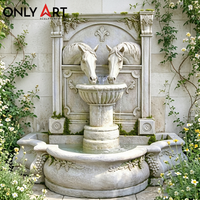 Magnifique Fontaine Murale Intérieure en Marbre avec Tête de Cheval – Décoration Murale Aquatique