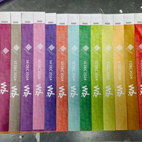 Bracelet personnalisé en papier Tyvek imperméable gravé au laser avec QR code, fermeture adhésive puissante, logo personnalisé pour événements, festivals, fêtes, usage unique