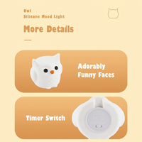 Lampe de chevet LED RGB portable en silicone rechargeable avec contrôle tactile USB pour chambre de bébé, chambre d'enfant, décoration intérieure