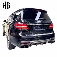 Nouveau kit carrosserie modifié style B en fibre de carbone, lèvre de pare-chocs avant, diffuseur arrière, spoiler à visser pour Mercedes GLS450 GLS63 W166 2016-2019