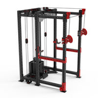 Entraînement de force Gym Fitness Equipment Multi Functional Trainer Power Cage Smith Machine Squat Rack High Long Pull