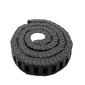 1M Cable Drag Chain 10*10mm For CNC Router Machine Nylon Black Wire Carrier Power Chain Cableveyor