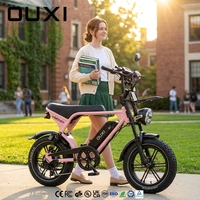 OUXI Vélo Fatbike Mini 16 Pouces 36V 10.4Ah 250W Moteur Silencieux Jantes en Alliage Garde-Boue Pédales Antidérapantes Vélo Tout-Terrain V8