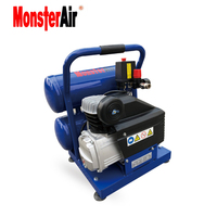 Mini compresseur d'air à piston à entraînement direct, version compacte, portable, industriel, professionnel, puissance 2HP, réservoir 24L, haut rendement