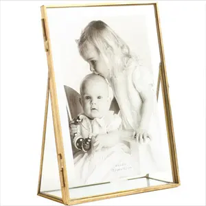 4 × 6 Hot Sale Wedding、Decoration Metal Glass Gold Picture Photo Frame Wholesale/