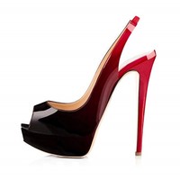 Sandalias Con Plataforma chaussures de luxe pour femmes, escarpins à bride arrière à bout ouvert, sandales à talons aiguilles à plateforme, offre spéciale