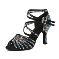 Nouvelles Chaussures de Danse Latine pour Femmes 2026, Paillettes Argentées, Semelle en Daim Souple, Chaussures de Danse de Salon Professionnelles pour Débutantes et Performances