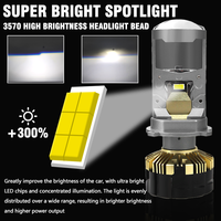Projecteur LED H4 haute puissance CAROLYN 170W 6000K, phare LED H4 avec Canbus puissant sans erreur, mini-lentille H4 pour voiture et moto
