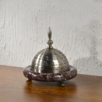 Brûleur à Bakhoor en marbre rouge naturel, brûleur d'encens en pierre Viola, Mabkhara pour Ramadan, hôtel musulman, maison arabe, décoration cadeau