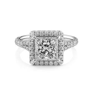 แหวนหมั้นเพชรแบบเจ้าหญิงรอยัลรัศมีสีโรสโกลด์18KT - Product Image 1