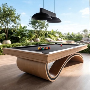 Table de <span class=keywords><strong>billard</strong></span>/<span class=keywords><strong>pool</strong></span> de luxe 8ft/9ft avec plateau de tennis et de repas, banc long et tiroir de rangement - Product Image 2